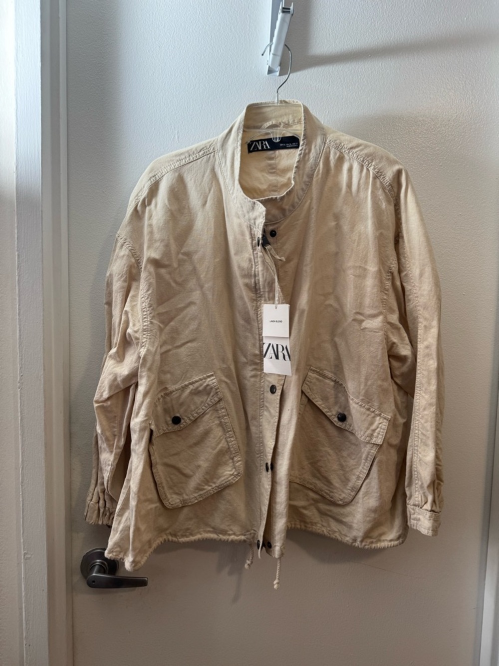 Zara NWT Linen Blend Jacket